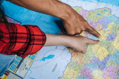New Zealand map highlighting its compact size