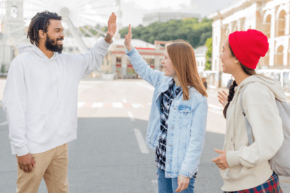 New Zealand people welcoming tourists